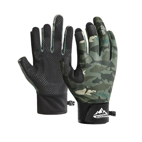 TWS Sun Protection Fingerless Fishing Gloves